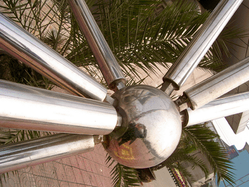 莱西不锈钢螺栓球网架